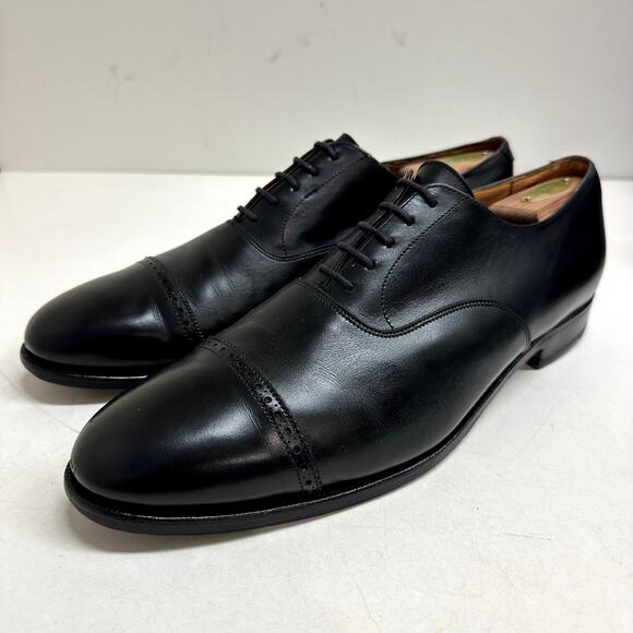 EXCELLENT Crockett & Jones x Polo Ralph Lauren Cap Toe Oxford UNWORN HEELS 11 E - Picture 1 of 15